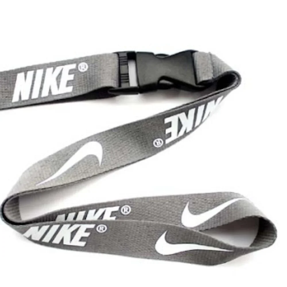 Grey Nike Lanyard Keychain ID Badge Holder Quick release Buckle